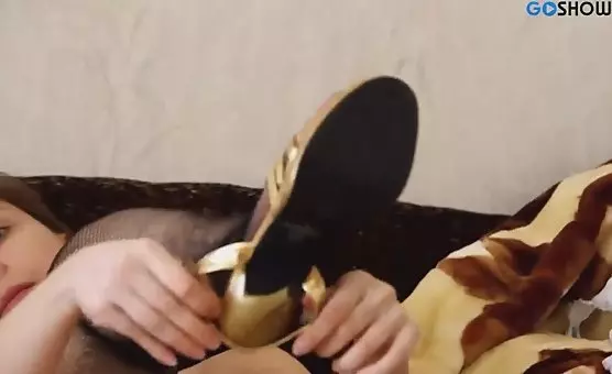 Girl Takes Control Feet, Fingers, and Tongue